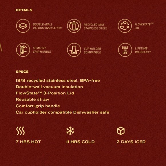 LAST ONE!! Stanley x Lainey Wilson Quencher H2.0 Tumbler 40 OZ COUNTRY GOLD - Picture 3 of 4